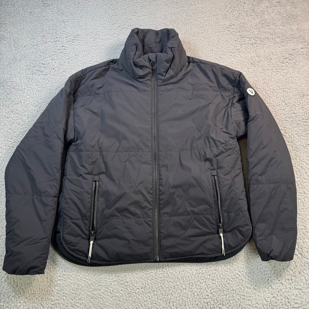 Vuori Womens XS Black Canyon Insulated Puffer Jacket Full Zip Mock Neck Logo